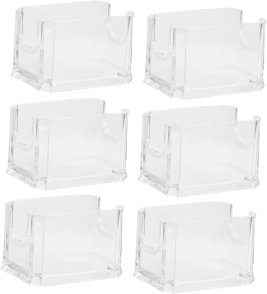 Ciieeo 6pcs Elegant Acrylic Tea Bag Container Coffee Pod Box Lids Storage Box for Tea Bags