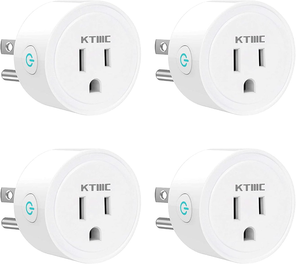 KTMC Smart Plug 4 Pack, Alexa & Google Home Compatible, No Hub Required, Remote Control, ETL Certified