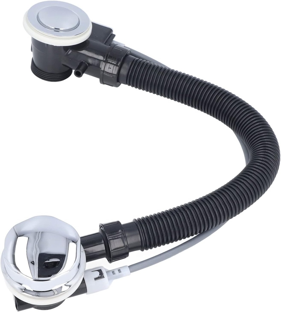 Asixxsix Overflow Bath Drain, 25.6inch Flexible Bathtub Overflow Drainer Concealed SPA Bathtub Overflow Drain Pipe for Kitchen Bathroom Bath Waste Drain Kit