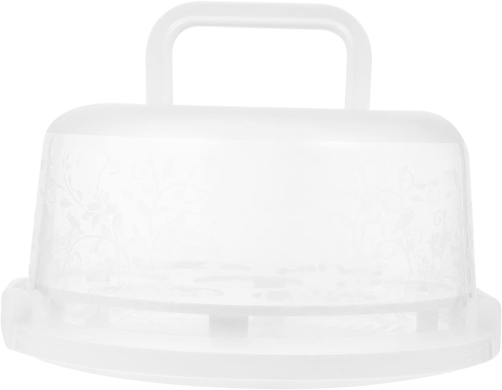 Plastic Cake Holder Lid Sturdy Portable Cake Carrier for Birthday Baking Party Pp Material Easy to Carry