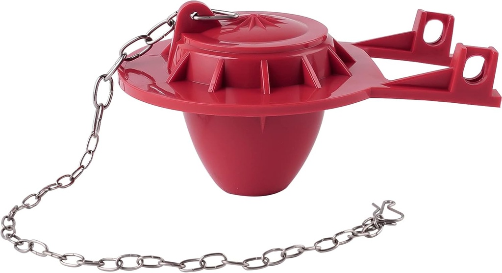 Hibbent 2-inch Universal Toilet Tank Flapper, Long Lasting All Rubber Seal Flapper Replacement Compatible with American Standard Water Conserving, High Performance, Easy to Install, Red