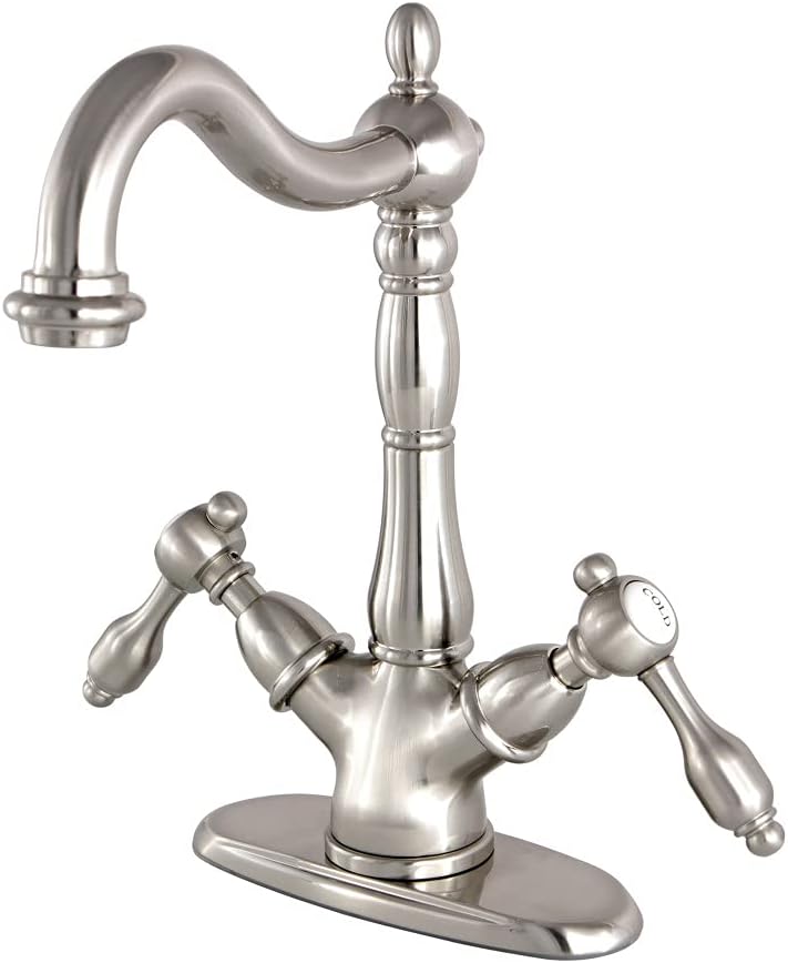 [BRSWIFTZOYNGEAAZ] Kingston Brass KS1498TAL Tudor Vessle Sink Faucet, Brushed Nickel, 6-1/2 inch in Spout Reach, Brushed Nickel