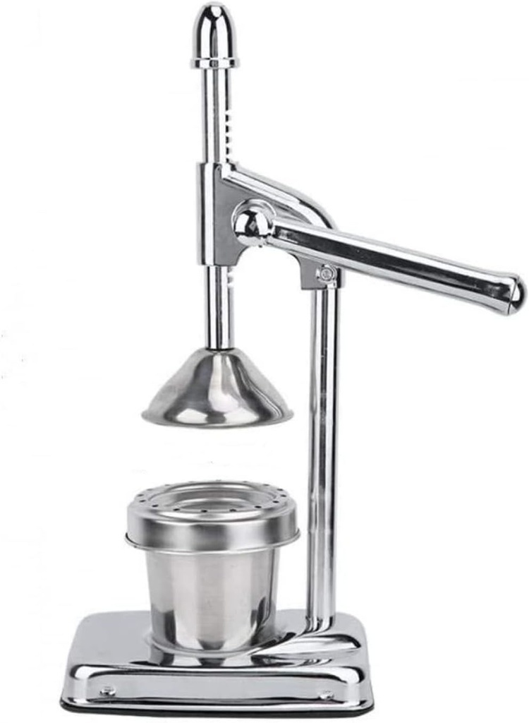 Stainless Steel Manual Fruit Squeezer Hand Press Juicer Citrus Orange Pomegranate Press Extractor Portable for Commercial Home Use, Kitchen Gadget (Silver)