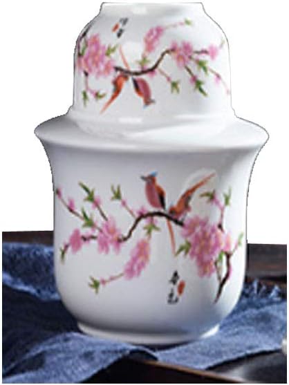 Ceramic Warm Wine Pot Household Travel Heating Sake Hip Flask Wine Cup Set with Warmer Flagon - NO.08