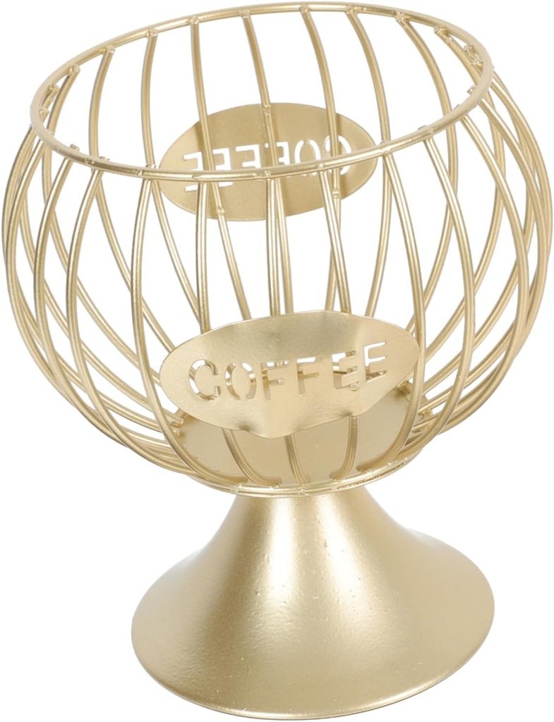 1Pc Golden Storage Basket Holder Snack Organizer Stylish and Versatile Design for Home Office and More Smooth Base Protects Surfaces