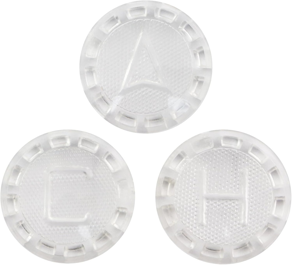 3PCS 80677 Faucet Index Buttons Universal Bathroom Hot Cold Sink Steering Shower Knob Replacement Handle Remodeling Decorative Faucet Handle Decorative Cover Transparent