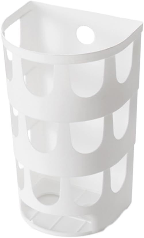 PRETYZOOM Plastic Bag Holder - Wall Mounted Grocery Bag Dispenser, Trash Bag Organizer for Kitchen Storage, Reusable Garbage Bags Organizer