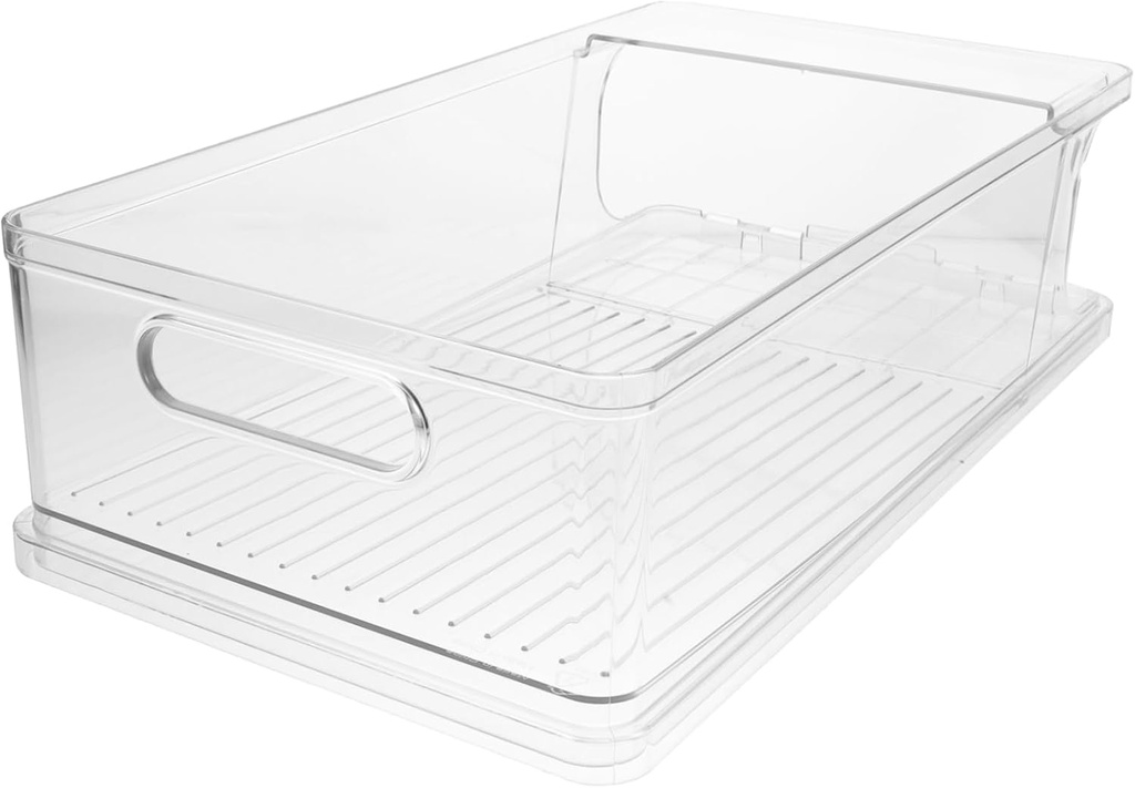 PRETYZOOM Canned Food Storage Container Soda Rack Easy Access Drink Organizer for Fridge