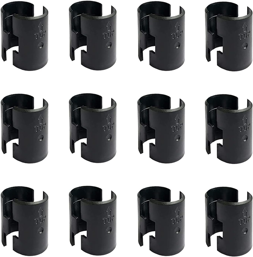 Wire Shelf Clips Shelving Sleeves - 24 Pack Shelf Lock Clips for 1" Post- Shelving Sleeves Replacements for Wire Shelving System