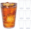 32 OZ Large Plastic Cups Reusable，Clear Unbreakable Iced Tea Tumblers, Set of 6 Stackable Drinking Cups for Poolside Party Home Travel BPA-free Top-rack Dishwasher Safe,Freezer Safe