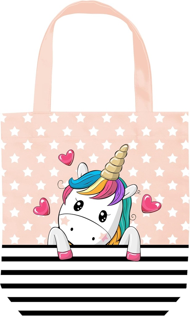 Kitty Tote Bag - Unicorn Party Favors & Decor - Pink Unicorn Gift Bag