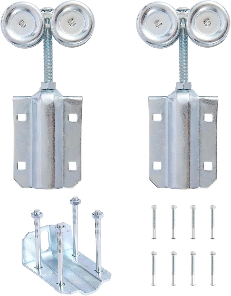 Track Sliding Door Wheels for 1-3/4" Wide and 2-1/4",Heavy-Duty Exterior Sliding Barn Door Roller or Shed Sliding Doors Roller Kit,2 Packs