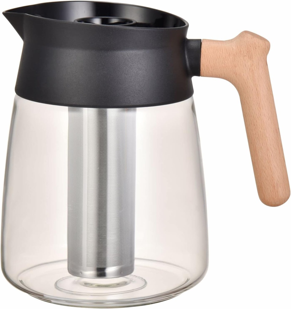 12 Cups Coffee Pot Replacement for Ninja CFP200 CFP201 CFP250A CFP300 CFP301 CFP305 CFN601 CM400 CM401 CF090 CF091 Coffee Machine Wooden Handle with Double Layer Filter