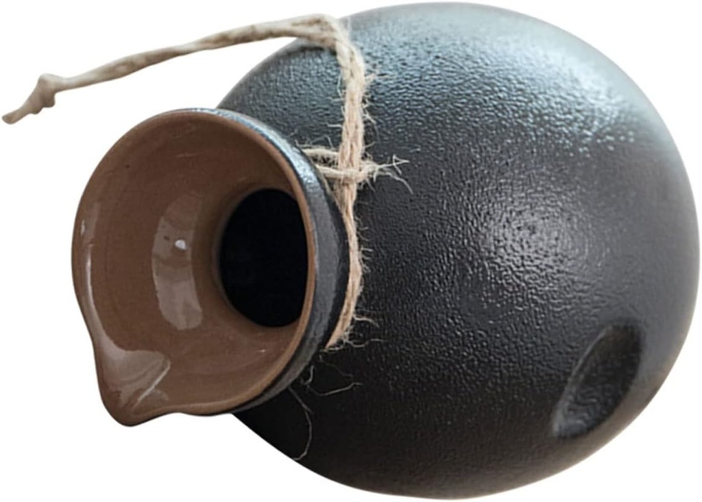 Cabilock Tiny Sake Bottle Porcelain Wine Pitcher Ceramic Saki Kettle Pitcher Lid for Asian Food Liquor Kettle for Decorative Bottles