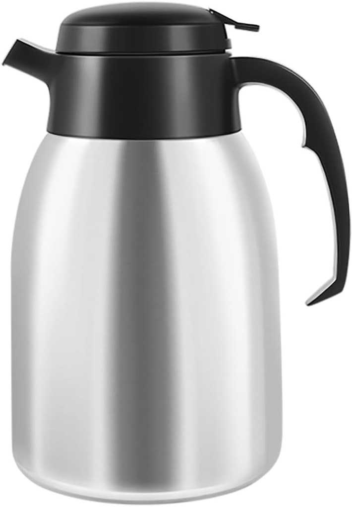 SYBO Thermal Coffee Carafe 74oz, 12 Hours Thermos, Insulated Stainless Steel Carafe for Keeping Hot/Cold Coffee, Tea, Water, Drink Dispenser for Parties, Travel, Camping, Office