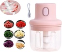 Wireless Food Chopper: 2025 New USB Rechargeable Mini Electric Garlic Vegetable Chopper, Portable Cordless Mini Food Processor for Garlic for Ginger, Chili, Fruit, Meat, Spices, Etc (250, ml, 1)