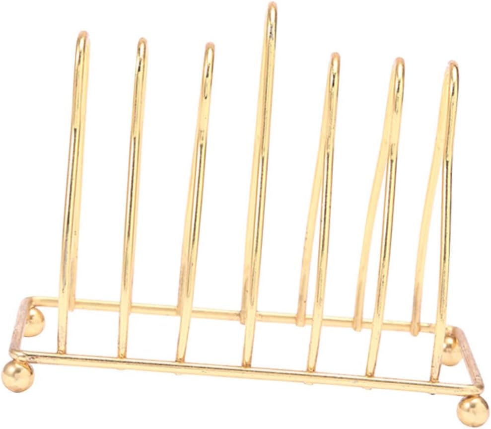 Iron Plate Organizer Rack Wear Resistant Plate Stand for Countertop Space Saving Kitchen Accessory with High Grade Material Draining Design for Healthy Dish Storage Decorative and