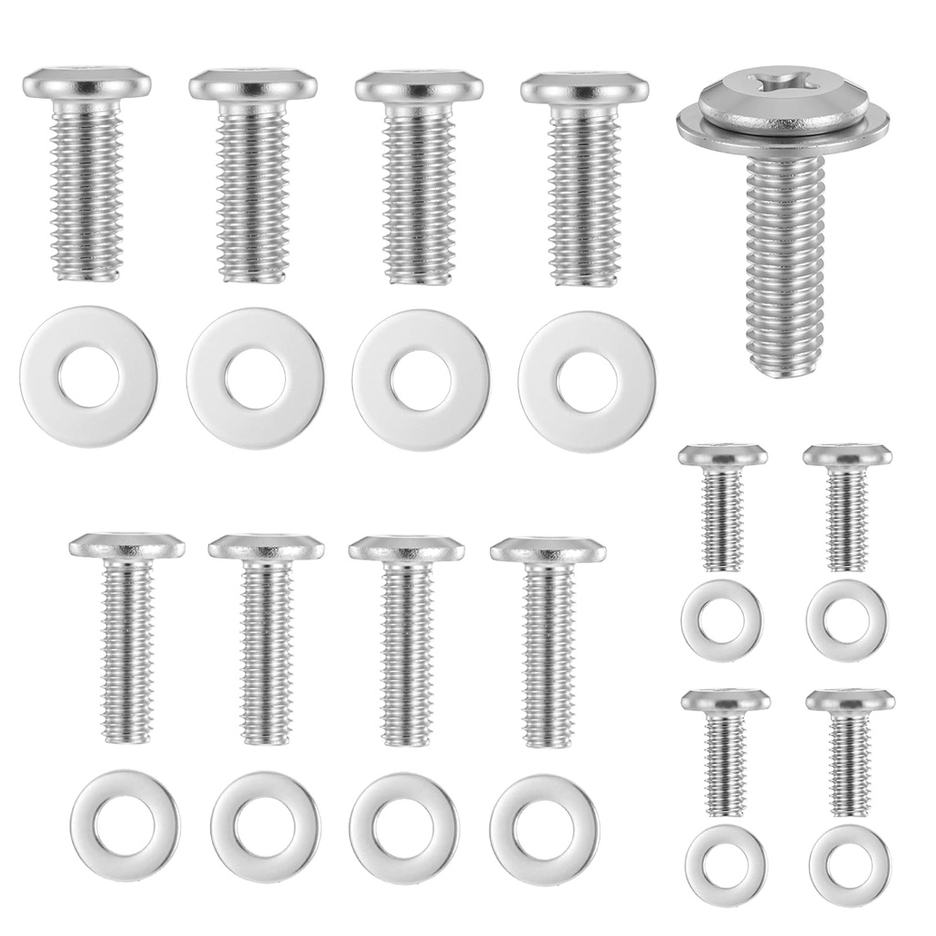 24Pcs Universal TV Mounting Hardware Kit, M4/M6/M8 Stainless Steel Screws Washers for Wall Mount TV Monitor Mounts Bracket Fixing