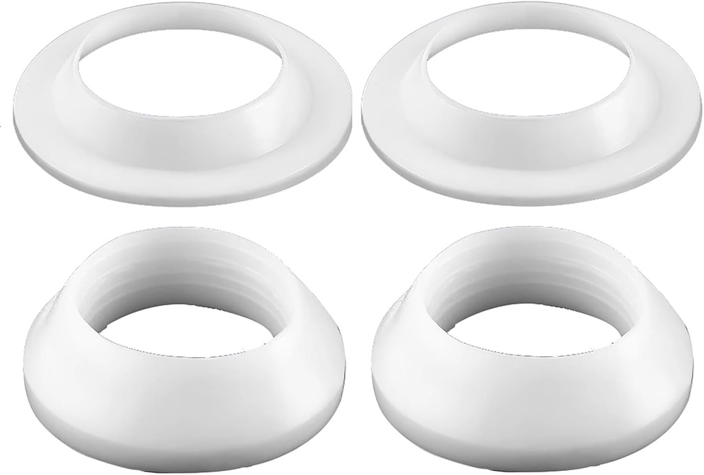 2 Sets 2.2 Inch Outside Diameter White Universal Bathroom Sink Drain Gasket Replacement Thickened Silicone Sealing Ring Kitchen Sewer Fittings
