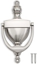 SANATO Nickel Door Knocker Hardware Door Knockers for Front Door, 6.2 inch Height (6.2" Height, Nickel)