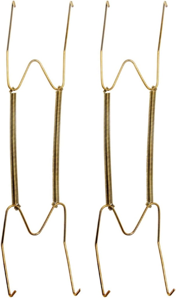 Stainless Steel Decorative Invisible Plate Hangers Holder, Wall Hooks Home Decor (size:8in, 2pcs)