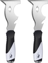 Mister Rui 2 Pack 10 in 1 Putty Knife - Multi Use Painters Tool, Taping Knife, Paint & Metal Scraper with Hammer End, Razor Blade Spackle Tool