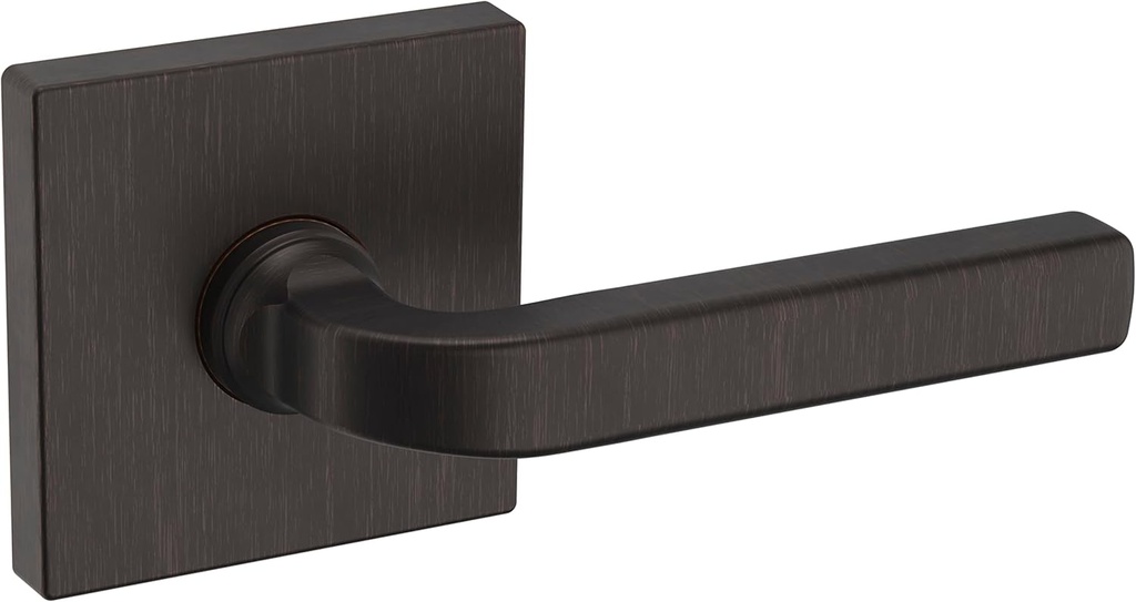Baldwin 5190.LDM 5190 Left Handed Non-Turning One-Sided Dummy Door Lever with R017 Rose from The Estate Collection - Venetian Bronze