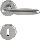 Hoppe Verona Door Handle Set with Rosette BB Deadlock Stainless Steel Effect, 2950886