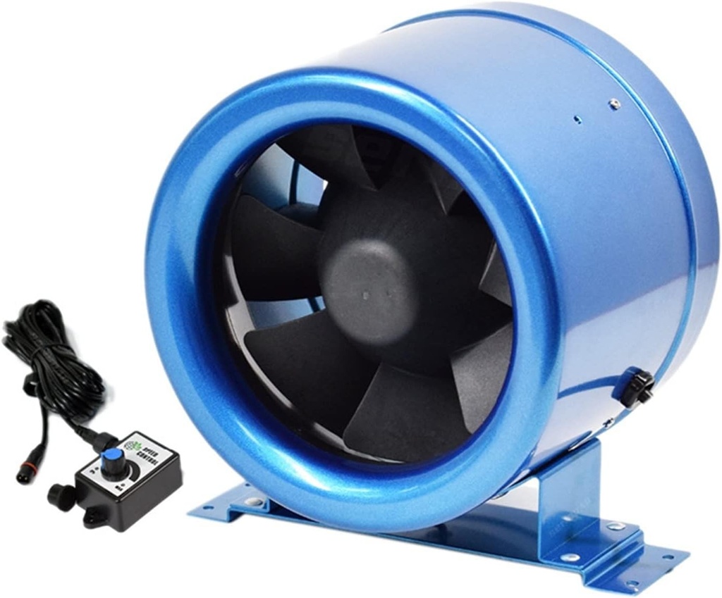 Ventilation Fan 4/6inch Duct Fan Exhaust Fan，Metal Vent Blower Low Noise Fan，Adjustable Speed Duct Fan, Air Ventilator Pipe Ventilation Extractor ventilating Fan(Color:6inch),