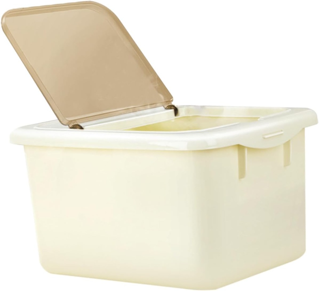 Airtight Rice Container with Clear Lid Grain Storage Bucket for Cereal Beans and Dry Food Organization Capacity for Kitchen Pantry Use