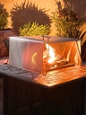 Premium Heat Deflector System with 3 Stainless Steel Sides Turns Your FIRE Pit INTO a Warm and Cozy Outdoor Fireplace!