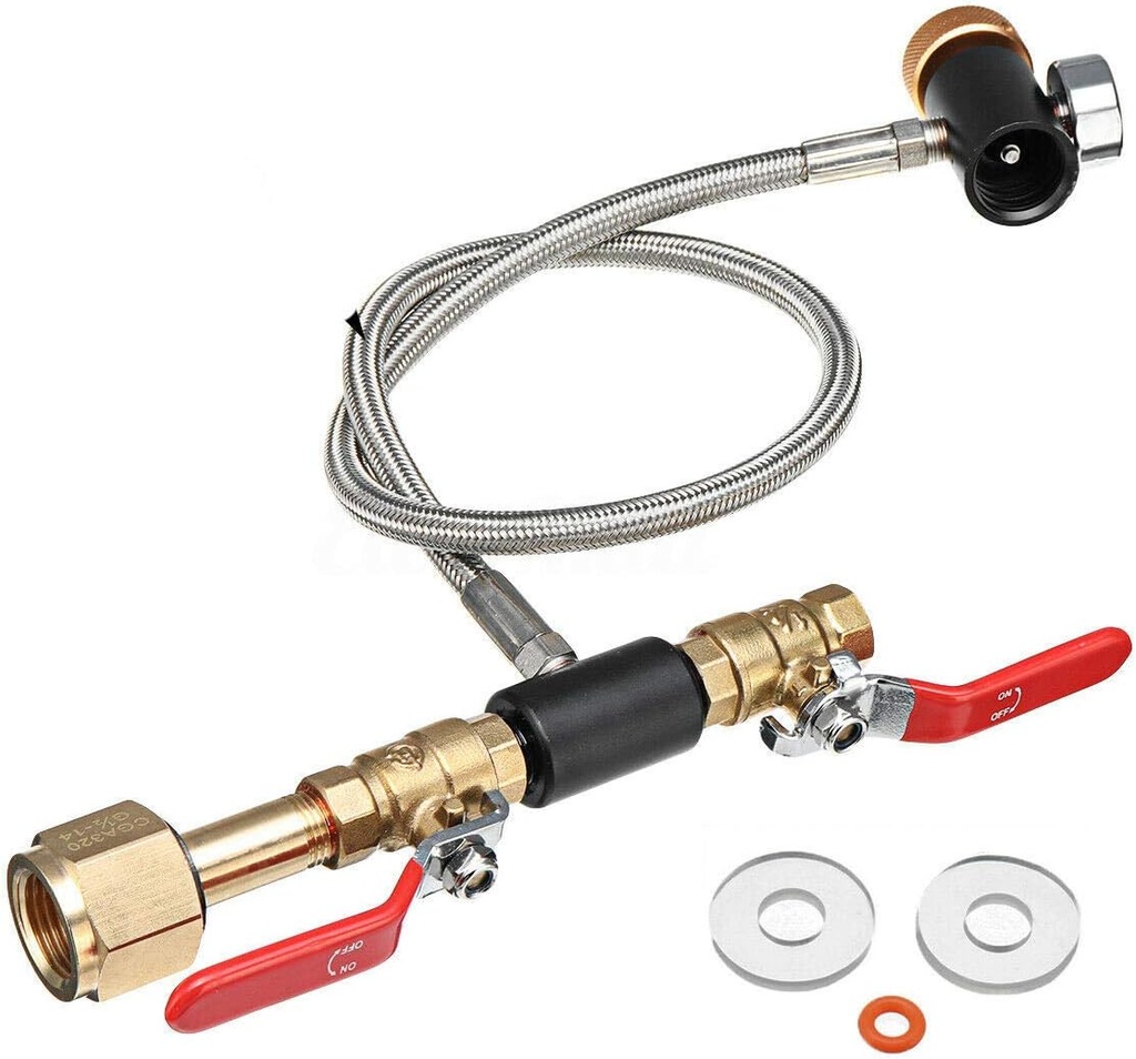 G1/2 Cylinder Refill Hose, Refill Station Connector Kit for Filling Soda Maker for Tank