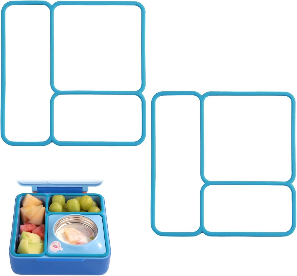 2pcs Lunch Box Lid Seal Gasket Replacements for Bento, Silicone Lunch Box Gasket Food Storage Gasket Airtight Food Container Gasket for Bento Box (Green)