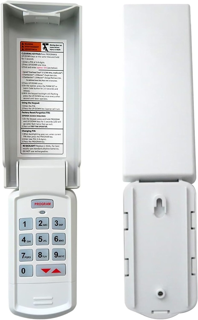 New Upgraded Garage Door Opener Wireless Keyless Keypad Replacement for Genie Intellicode I Opener 390MHz: for Legacy 496CD, for Legacy 696CD, for Legacy 696CD-B