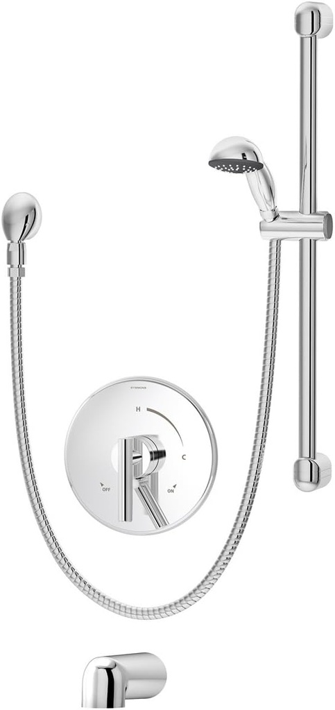 Symmons S-3504-H321-V-CYL-B-TRM Dia Tub/Hand Shower Trim, Chrome