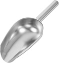 Multi-Function Stainless Steel Ice Scoop Sturdy Kitchen Accessory for Ice Cubes Flour and Grains for Home Restaurants and Food Service