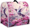 DISNIMO Hummingbird Floral Stand Mixer Cover Kitchen Aid Mixer Dust Covers with Pocket and Top Handle,Dust Proof Stain Resistant Food Processor Covers Kitchen Appliance Protection