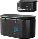 PREMIUM - Lay Down Ice Bath Tub for Athletes | Inflatable, Portable, Durable | Cold Plunge Tub with Chiller Connectivity - 116 Gallon Capacity, 54"L x 30"W x 24"H