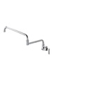 Encore Brass Chrome Plated Single Wall Mount Faucet with 24" Swivel Spout with Pot Filler End