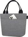 Aosbos Lunch Box for Women Lunch Bags for Adult Lunch Tote Bag Soft Cooler Bag Insulated Lunchbag Lunch Pail Lunch Kit Travel Tote Meal Prep Bento Bag Loncheras Para Mujer, Grey
