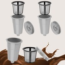 Reusable K Cups for Keurig丨Coffee Filters丨 K Cup Reusable Coffee Pods Compatible with Keurig 1.0, Brew,K-Classic, K-Mini, Coffee or Tea,Universal Fit B30 B40 B50 B60 B70 Series BPA Free-3 Packs