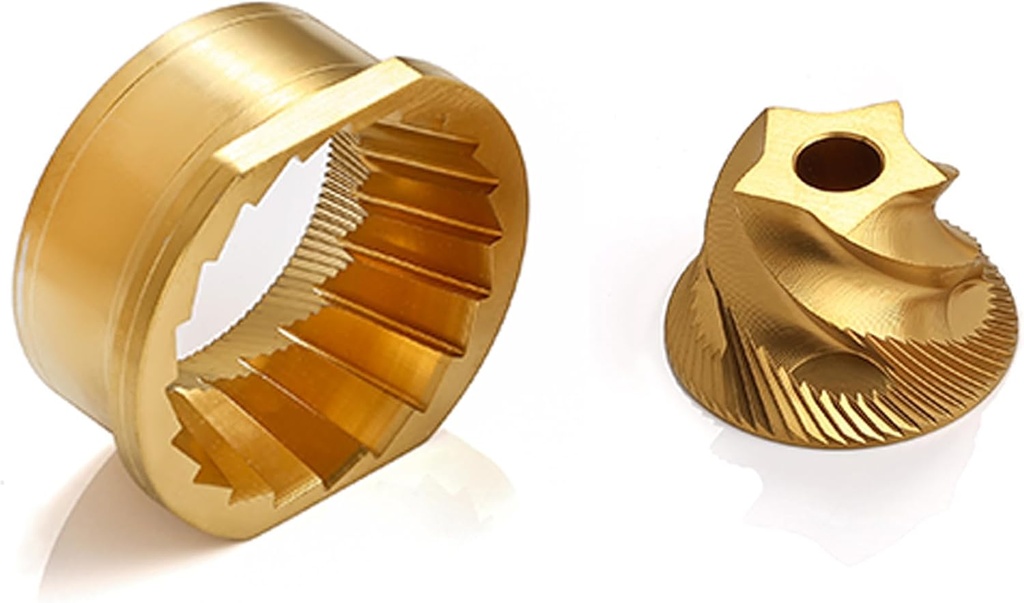 Conical Grinder Upper Lower Burr Compatible with Breville Sage Barista Express Impress Espresso Touch Coffee Machines BES870/875/876/878/880/860-5 star (Titanium Gold)