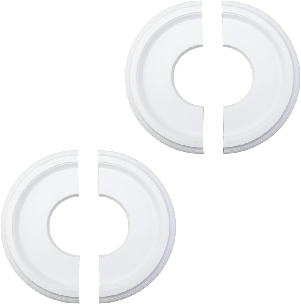 Semetall 2Pcs Lighting PU Ceiling Medallion,White Ceiling Medallion 10 inches for Light Fixtures,Ceiling Fans,Chandeliers