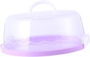 CHILDWEET Sealed Cake Box Round Cake Carrier Lid Plastic Packing Box Food Cover 10 Inch Easy to Operate Buckle