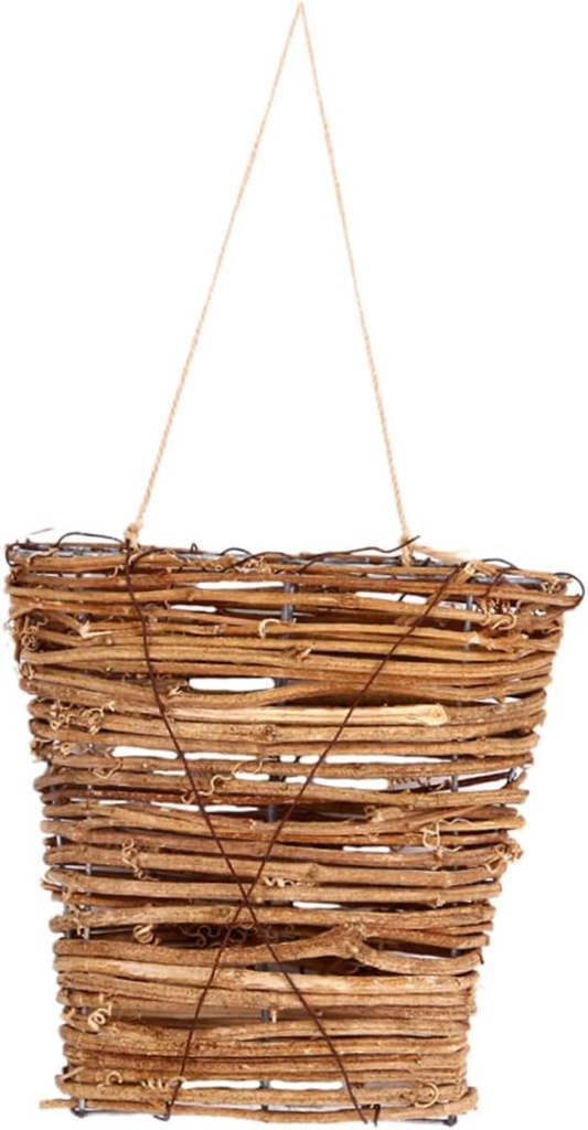 Unomor Boho Wall Decor Rattan Hanging Basket Woven Plant Basket for Kitchen Storage Wall Hanging for Home