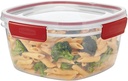 Rubbermaid Easy Find Lids 14-Cup Food Storage Container, Clear with Red Tabs
