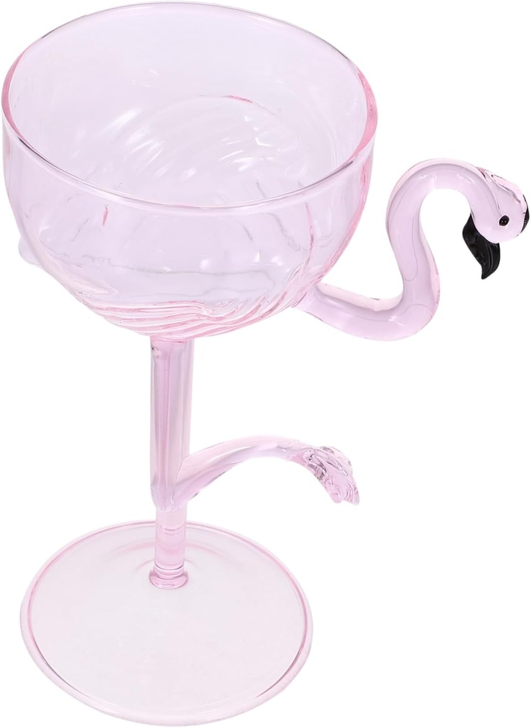 Dancing Flamingo Wine Goblet Pink Glassware Cocktail Cups Home Decor Party Favors