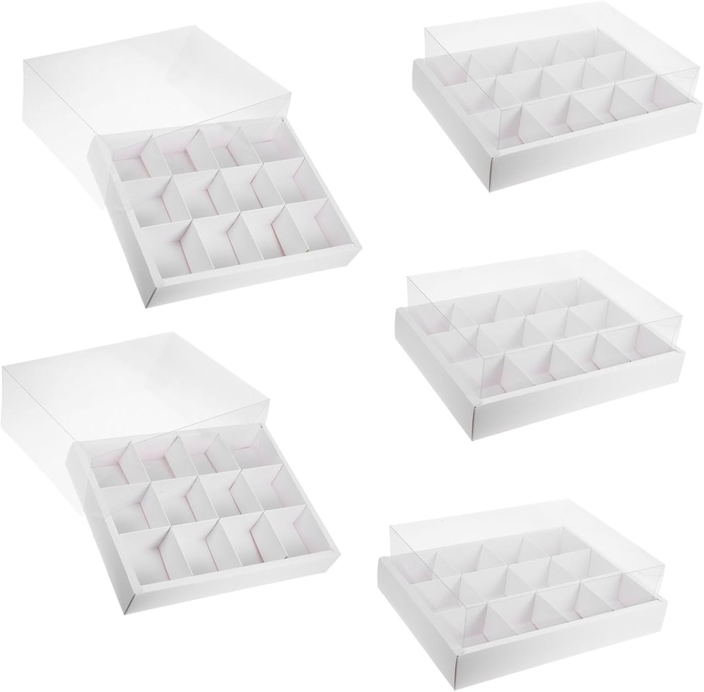 5pcs Box Transparent Cupcake Containers with Lid Small Cake Packaging for Bakery for Parties and Events for Storing Muffins and Desserts