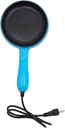 6-Inch Non-Stick Electric Skillet, Rapid Heat Up, Personal Mini Electric Round Griddle for Individual Pancakes, Cookies, Eggs & other on the go Breakfast, Lunch & Snacks, Blue/Yellow/Pink (Blue)