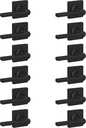 Schlage Lock Scout Straight Lever with Square Trim Hall and Closet Door Handle, Matte Black Finish, 12 Pack